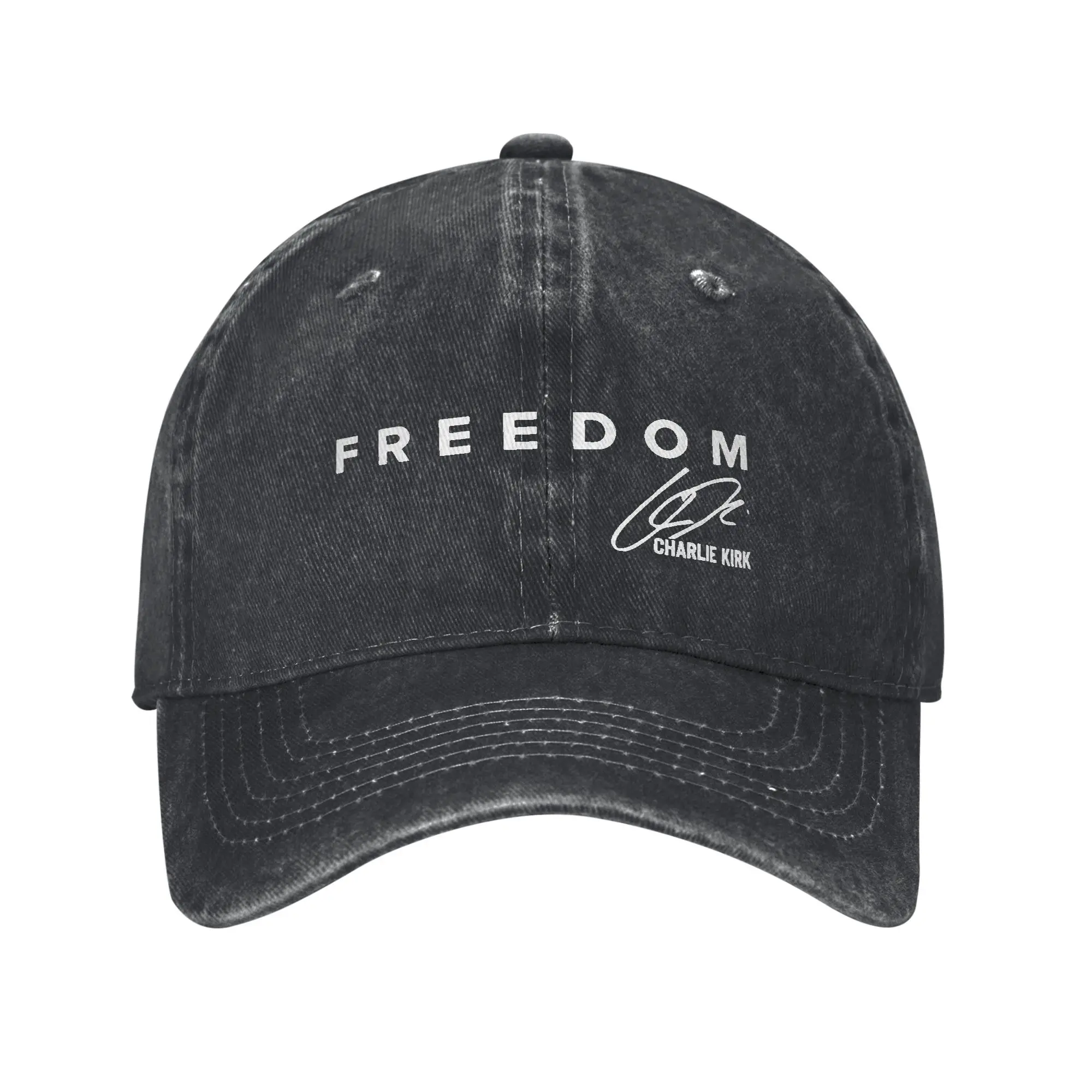 Charlie Kirk Freedom RIP 2025 Men Women Baseball Cap Memorial Distressed Washed Hats Cap Outdoor Activities Adjustable Headwear