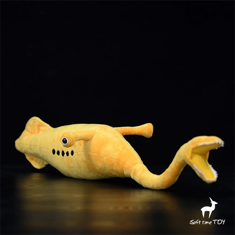 Tully Monster Plush Toy High Fidelity Cambrian Plushie Lamprey Peluche Lifelike Ancient Stuffed Animals Simulation Doll Toy Gift