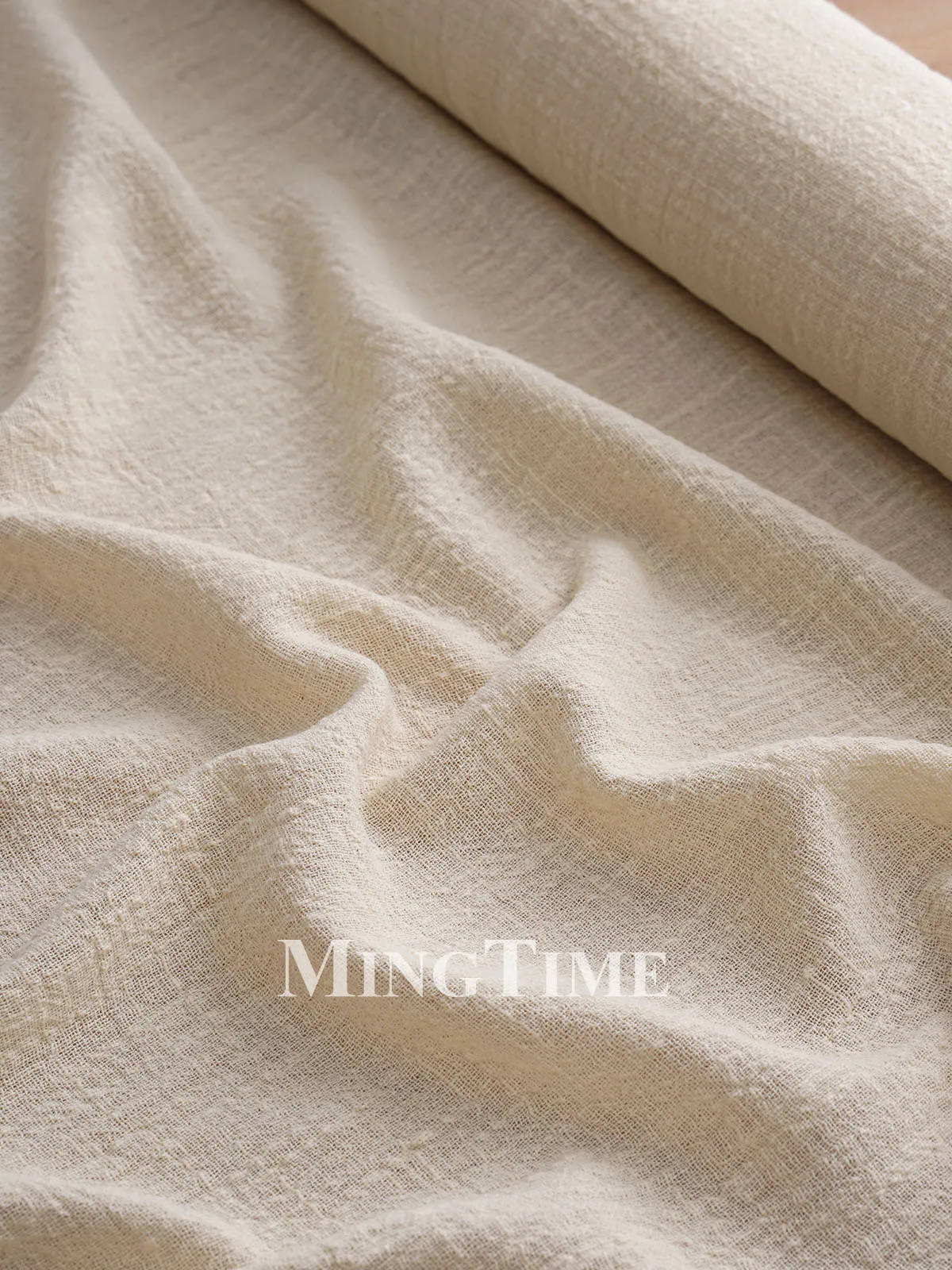 100% Slub Cotton Fabric Soft Breathable Natural Cotton Material for DIY Clothing Dress Patchwork Sewing Quilting Crafts