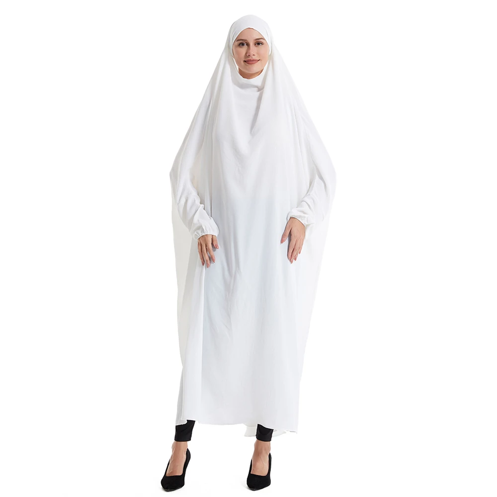 Indumento di preghiera Donne musulmane Eid Abaya con cappuccio Khimar One Piece Amira Burqa Maxi abito Turchia Ramadan Caftano Dubai Abaya Abbigliamento