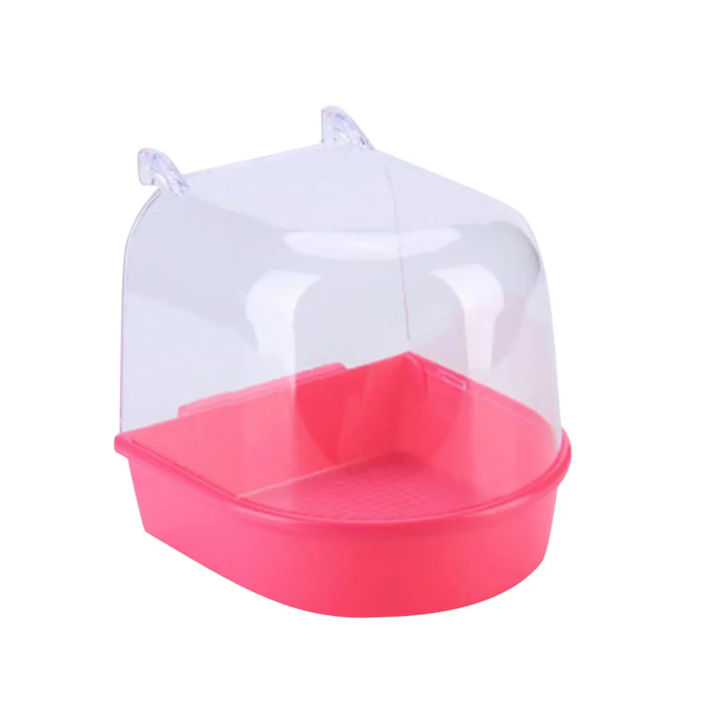 

2Pcs Parrot Bathing Tub Safe Durable Plastic Bird Shower Basin Easy Install Cage Hanging Mini Bath Bird Bathing Tub