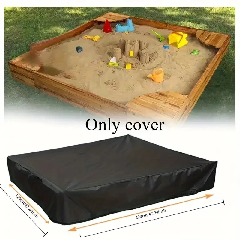 غطاء حفرة رمل من قماش أكسفورد، مقاسات متعددة للفناء والشرفة وجانب حمام السباحة والشاطئ والفناء الخلفي والحماية من أشعة الشمس في الفناء، تصميم قابل للطي #6