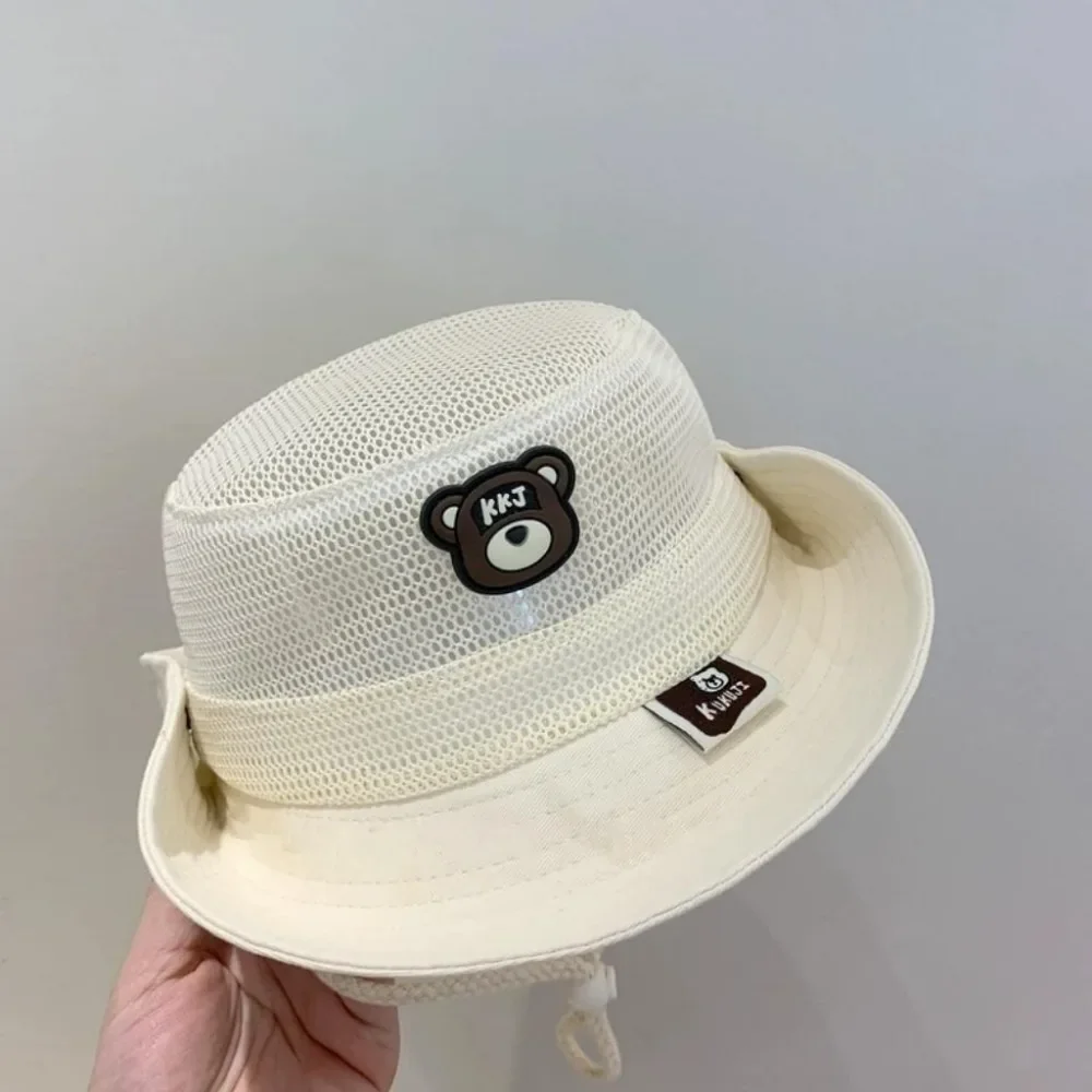

Casual Mesh Baby Sun Hat Lightweight Adjustable Toddler Bucket Hat Foldable Sunscreen Hat Summer