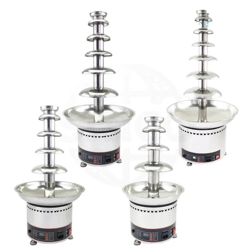 Wholesale  Brand 304 Stainless Steel 6-Layer Commercial Chocolate Fountain Wedding Catering Equipment