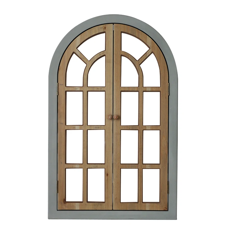 Wall hanging American retro simulation fake window indoor wall background to create photo props window frame decoration pendant