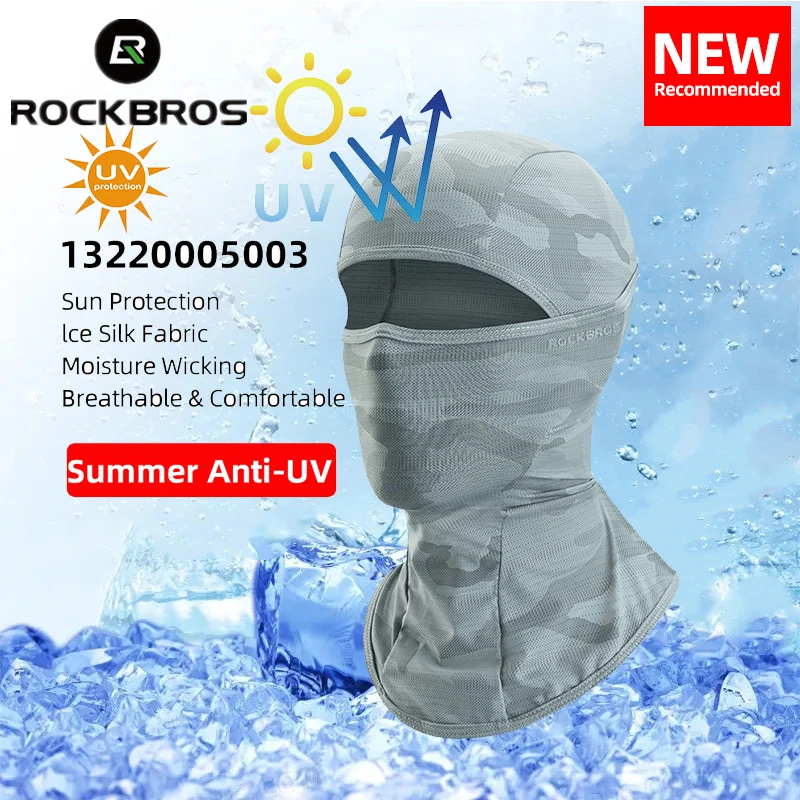 ROCKBROS wiosna lato maska ​​rowerowa UV maska ​​przeciwsłoneczna kominiarka rowerowa kapelusz szalik rowerowy oddychające sportowe maski motocyklowe