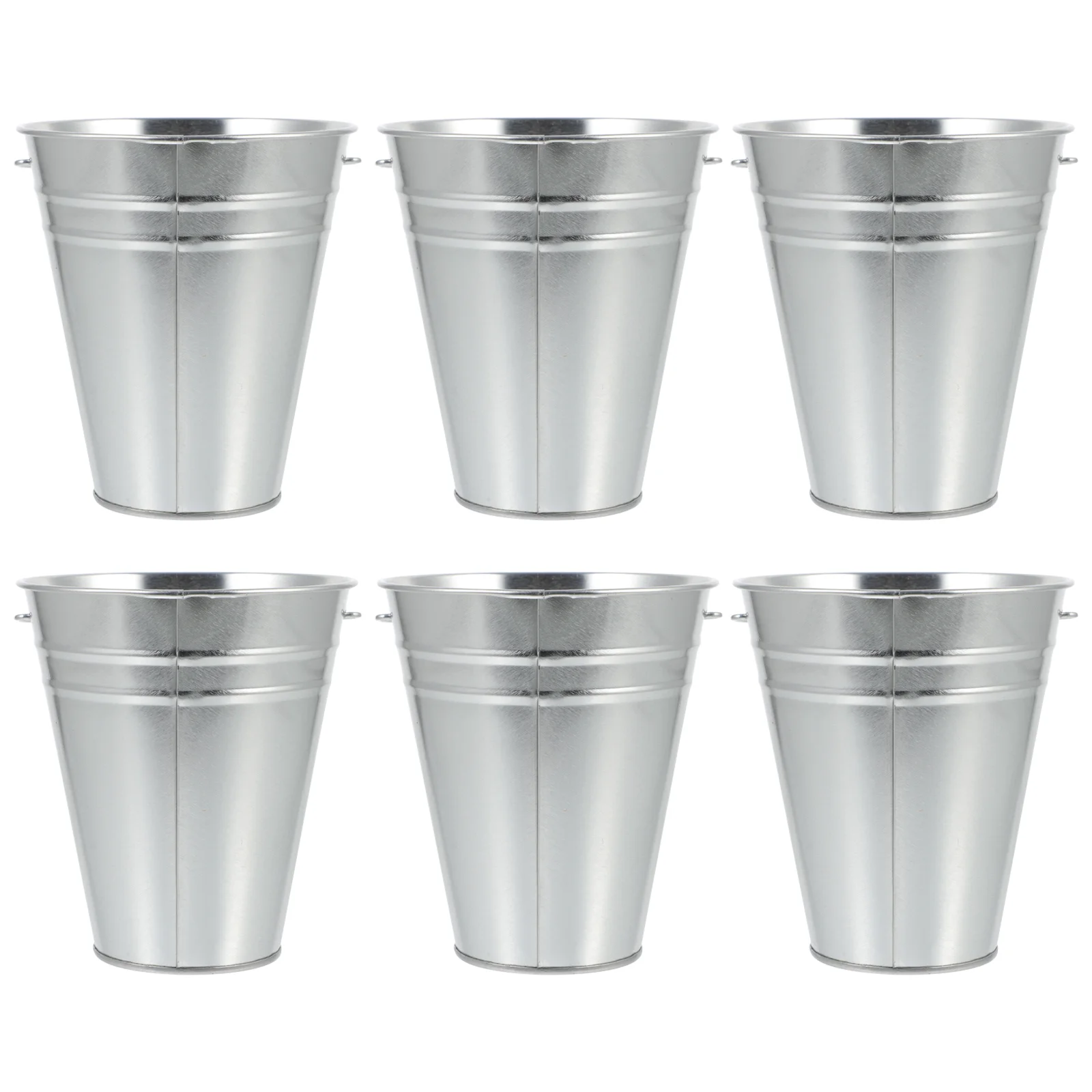 

6 Pcs Ice Bucket Cream Bar Beer Barrel Container Liquid Holder Multi-purpose Tinplate Drink