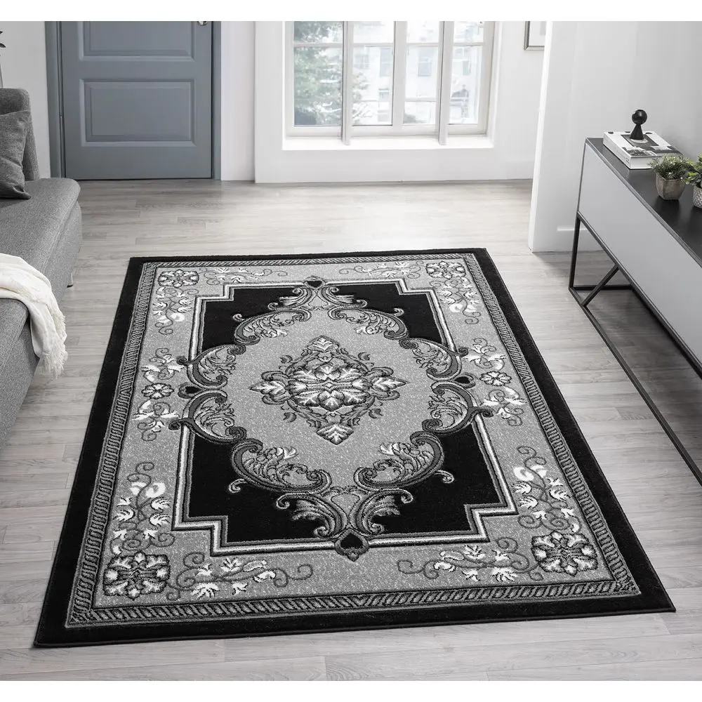 

Hand-Carved Oriental Floral Area Rug, Vibrant Color, 5' x 7' for Living Room or Bedroom