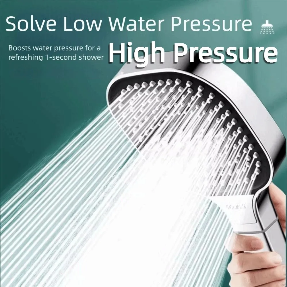 

Большая панельная насадка для душа высокого давления, квадратная 3-режимная насадка для душа в ванной комнате, ручной съемный инструмент для душа в ванной комнате, ручной душ