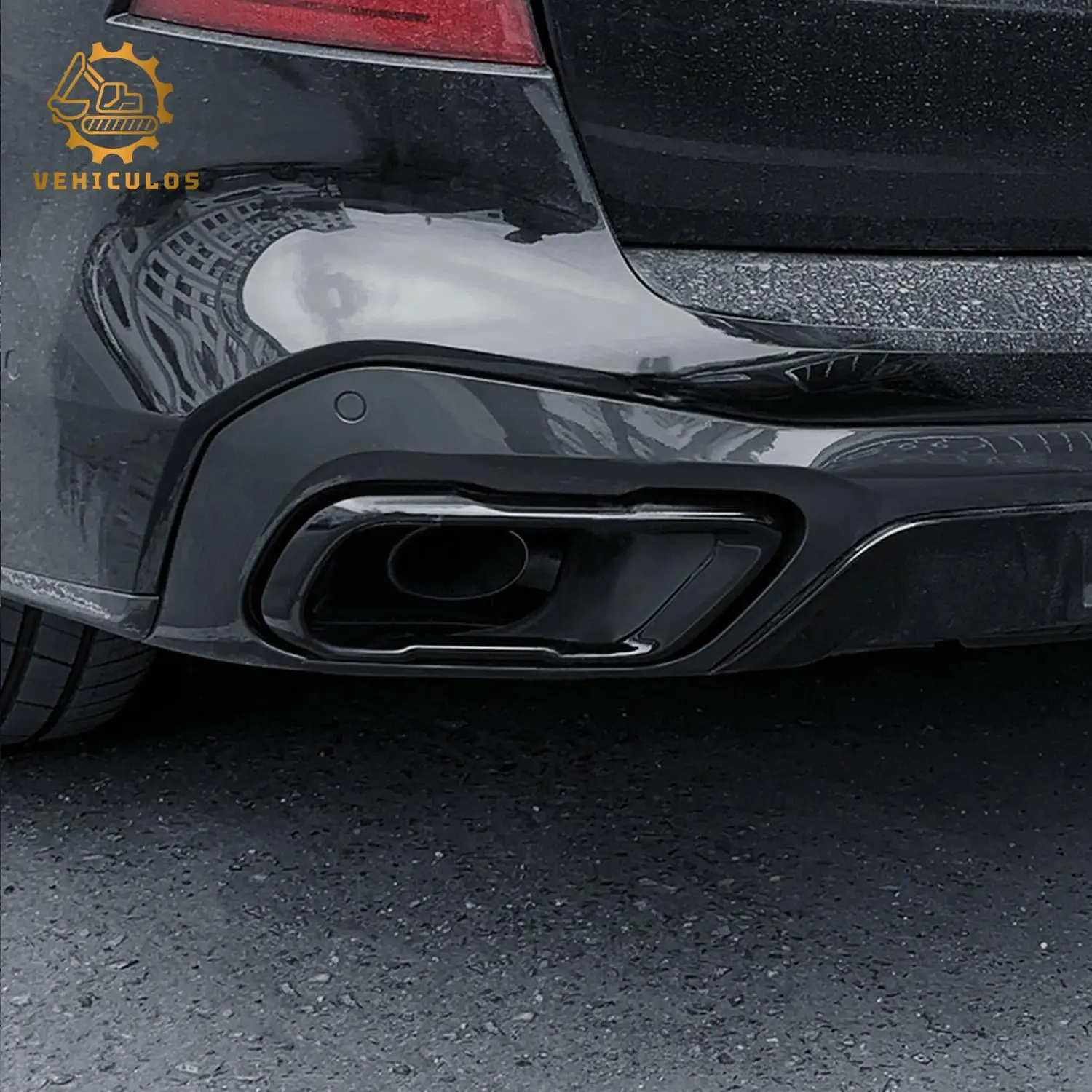 

2PCS Exhaust Muffler Tail Pipe Cover Trim Stainless Steel Black Fit For BMW X5 G05 2019-2023 X6 G06 2019-2023 X7 G07 2019-2023