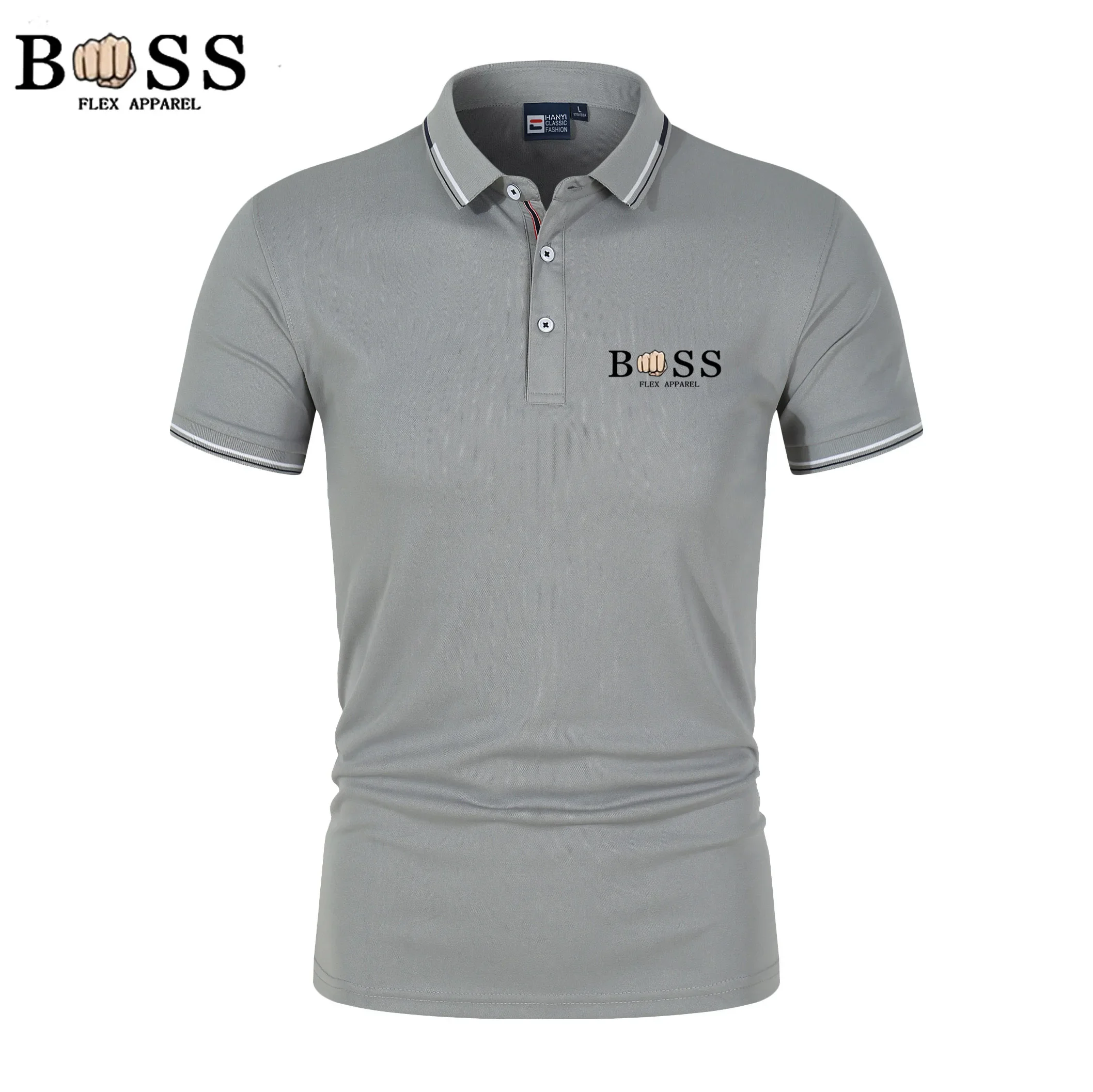 2024 New Men\'s Lapel Anti-pillin Polo Shirt Summer Short Sleeve Top Casual Business Fashion Slim Fit Polo T Shirt for Men