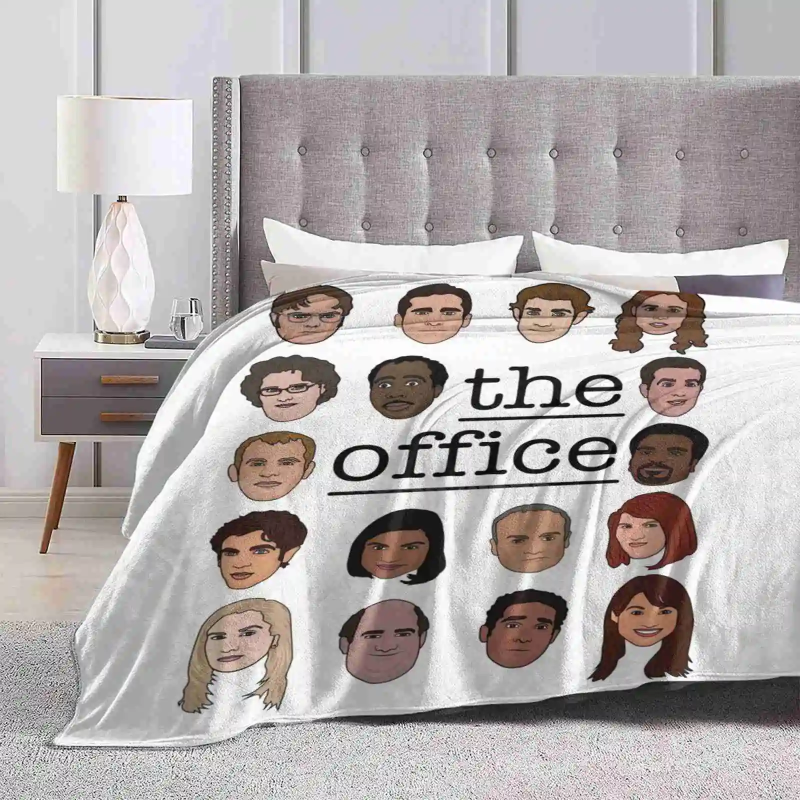 The Office Crew Top Quality Comfortable Bed Sofa Soft Blanket The Office Cast Nbc Tv Michael Dwight Schrute Jim Halpert Pam