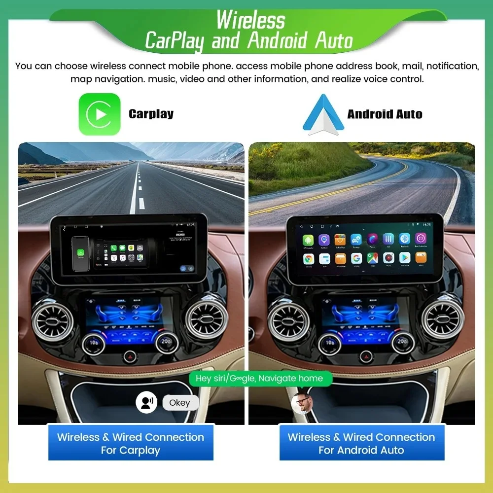 Car Radio Android 13 GPS Navigation For Mercedes-Benz Vito 2016+ Touchscreen Multimedia Player Stereo Carplay DSP BT 360 camera