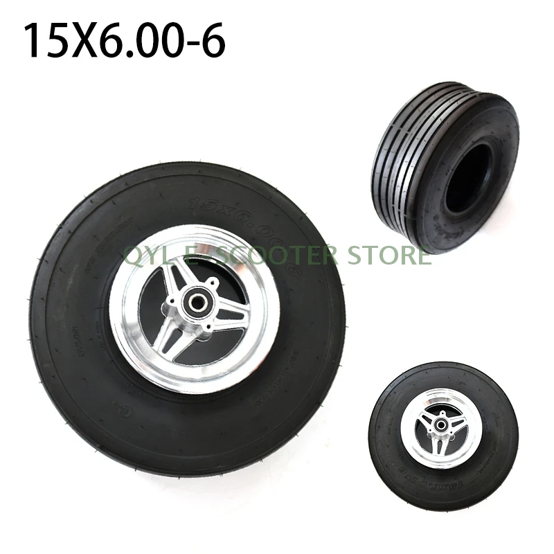 

6 Inch 15x6.00-6 Tubeless tire tyre wheels 15X6.00-6 For Small Mini Citycoco Scooter 168CC Karting Go Kart Motorcycle Tyre Parts