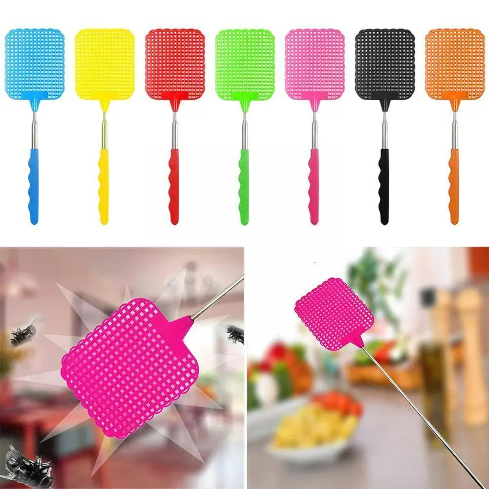 Stainless Steel Tie Rod Kill Mosquito Fly Swatter Fly Trap Swatter Killer Raqueta Longhandle Fly Flapper Mosquito Control P O7b0