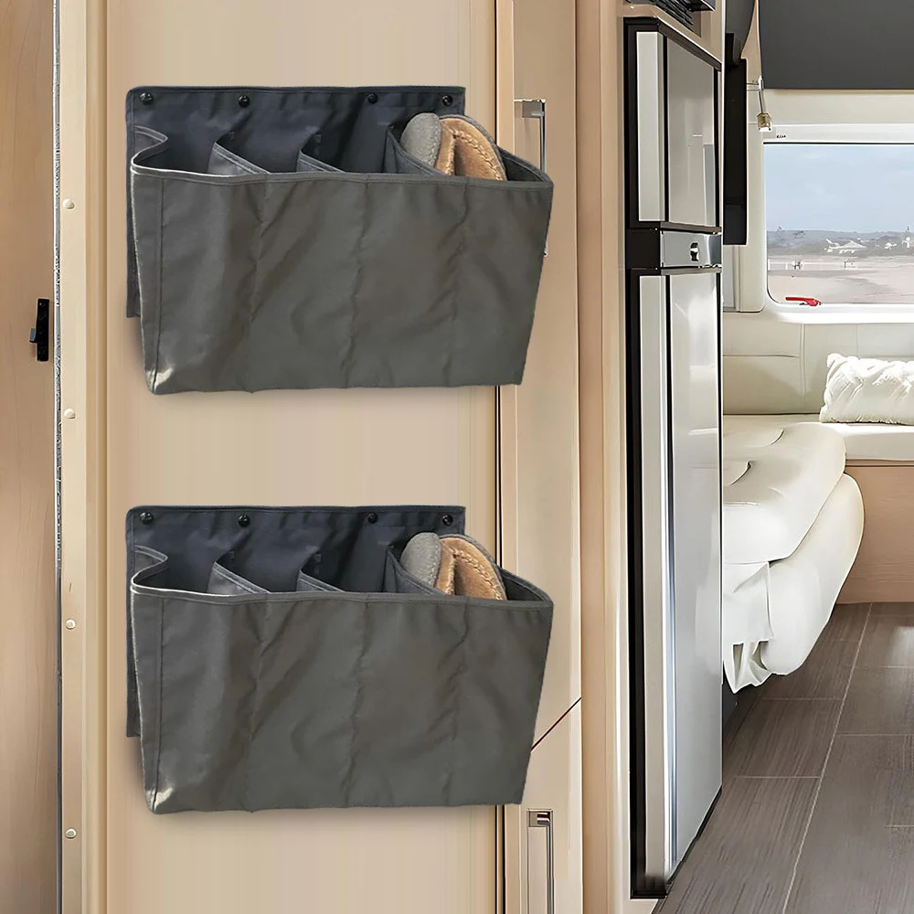Shoe Storage Bag 10Inch 4 Pockets Multi Pocket Wall Mount For Caravan Camper Motorhome RV Hanging Door Tent Home Organizer