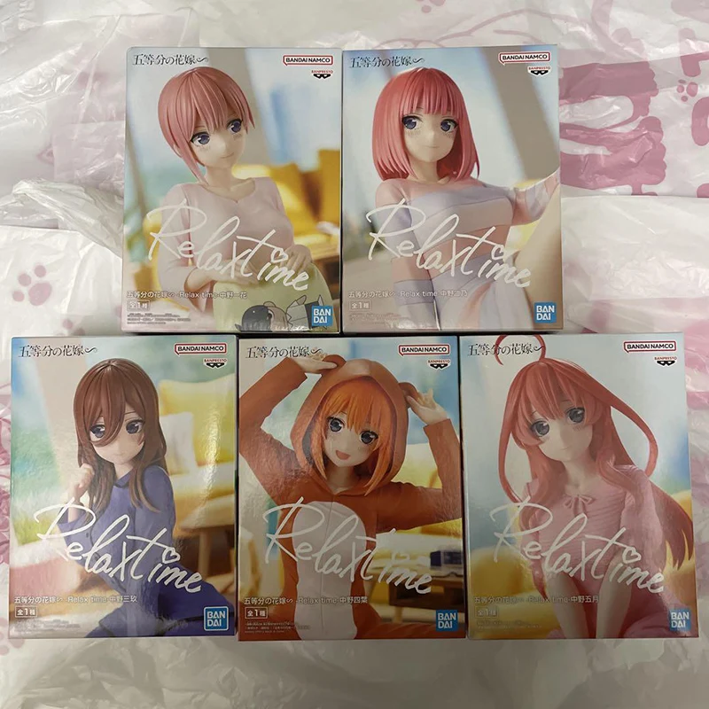 In Stock Banpresto Relax Time The Quintessential Quintuplets Nakano Ichika Nino Miku Yotsuba Itsuki PVC Anime Action Figures Toy