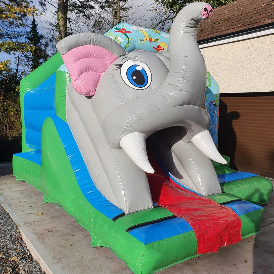 Super bounce house bouncy castle slide climbing combo elephant theme