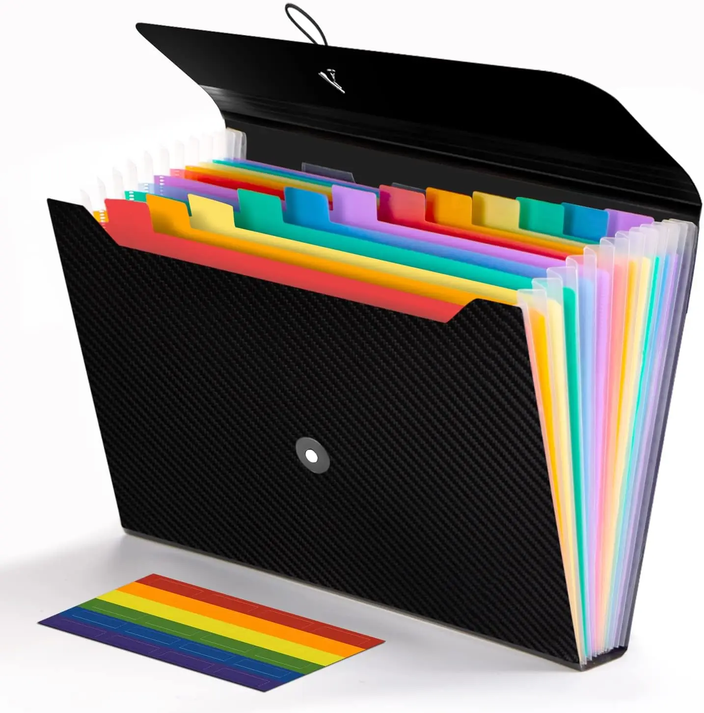 

13 Pockets Accordion File Holder Organizer, A4 Letter Size Paper Document Receipt Organizer Accordian Filing Folder