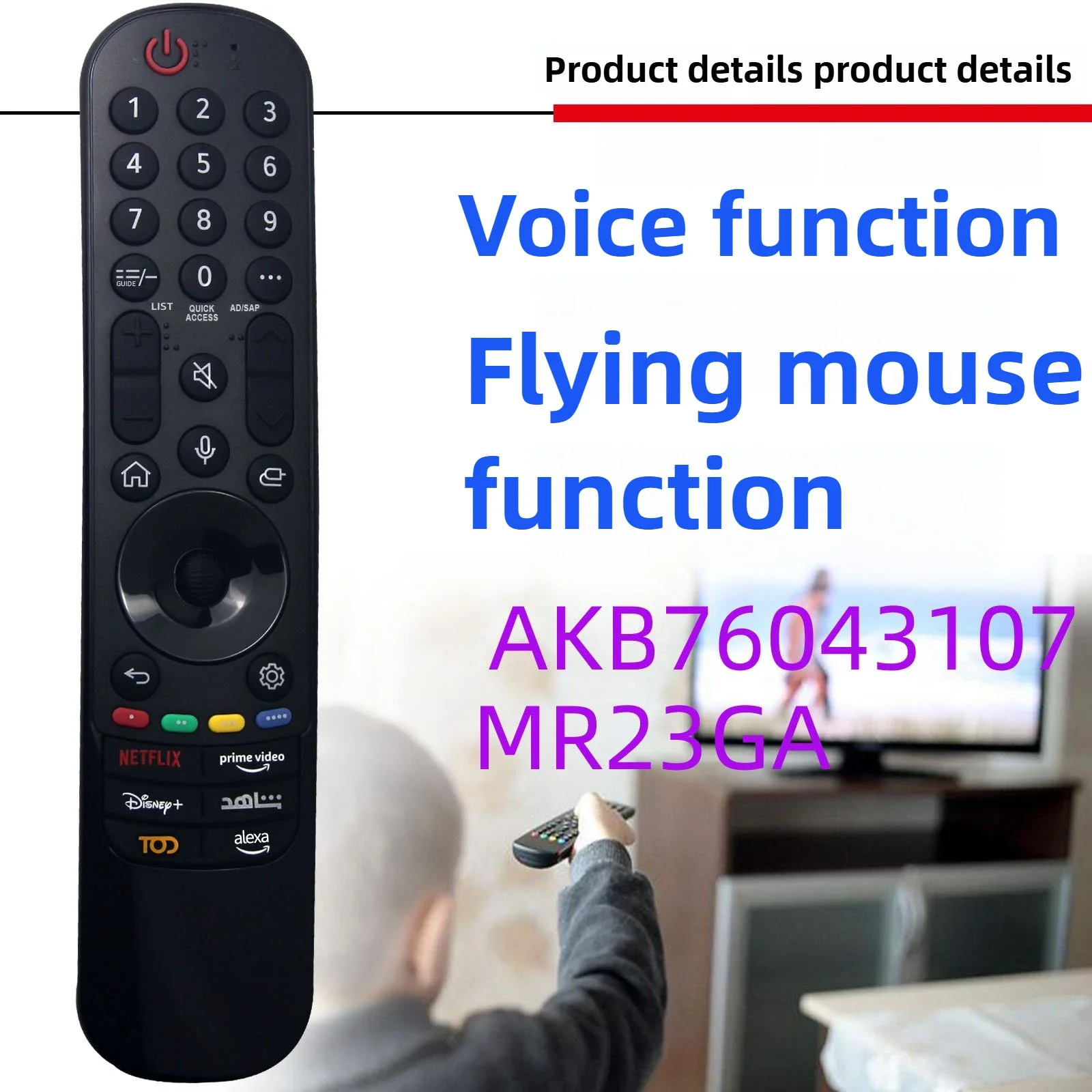 Control remoto por voz mágica MR23GA AKB 76043107   para L 2023 TV UHD OLED QNED NanoCell 4K 8K Smart TV con puntero y función de voz