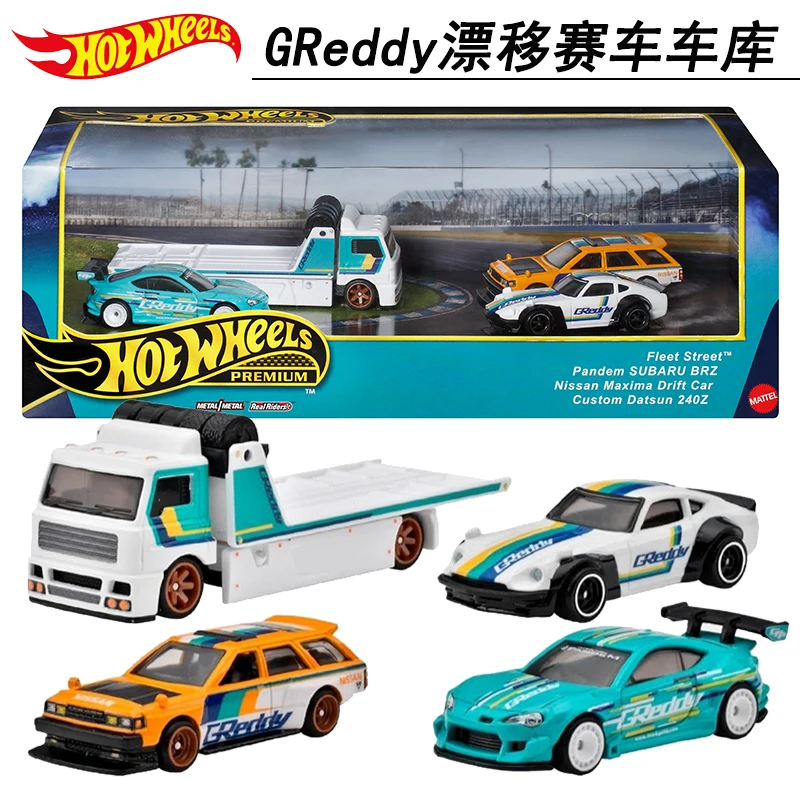 Hot Wheels Cars GReddy Nissan Maxima Drift Pandem SUBARU BRZ DATSUN 240Z 1/64 Metal Die-cast Model Toy Vehicles GMH39