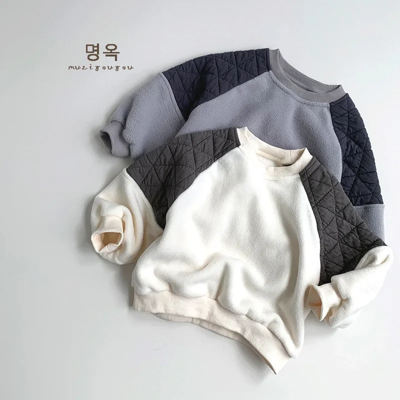 

Осень-зима 2022, новые модные толстовки с капюшоном для мальчиков и девочек, флисовые теплые толстовки, топы, повседневная верхняя одежда с героями мультфильмов для детей 1-6 лет