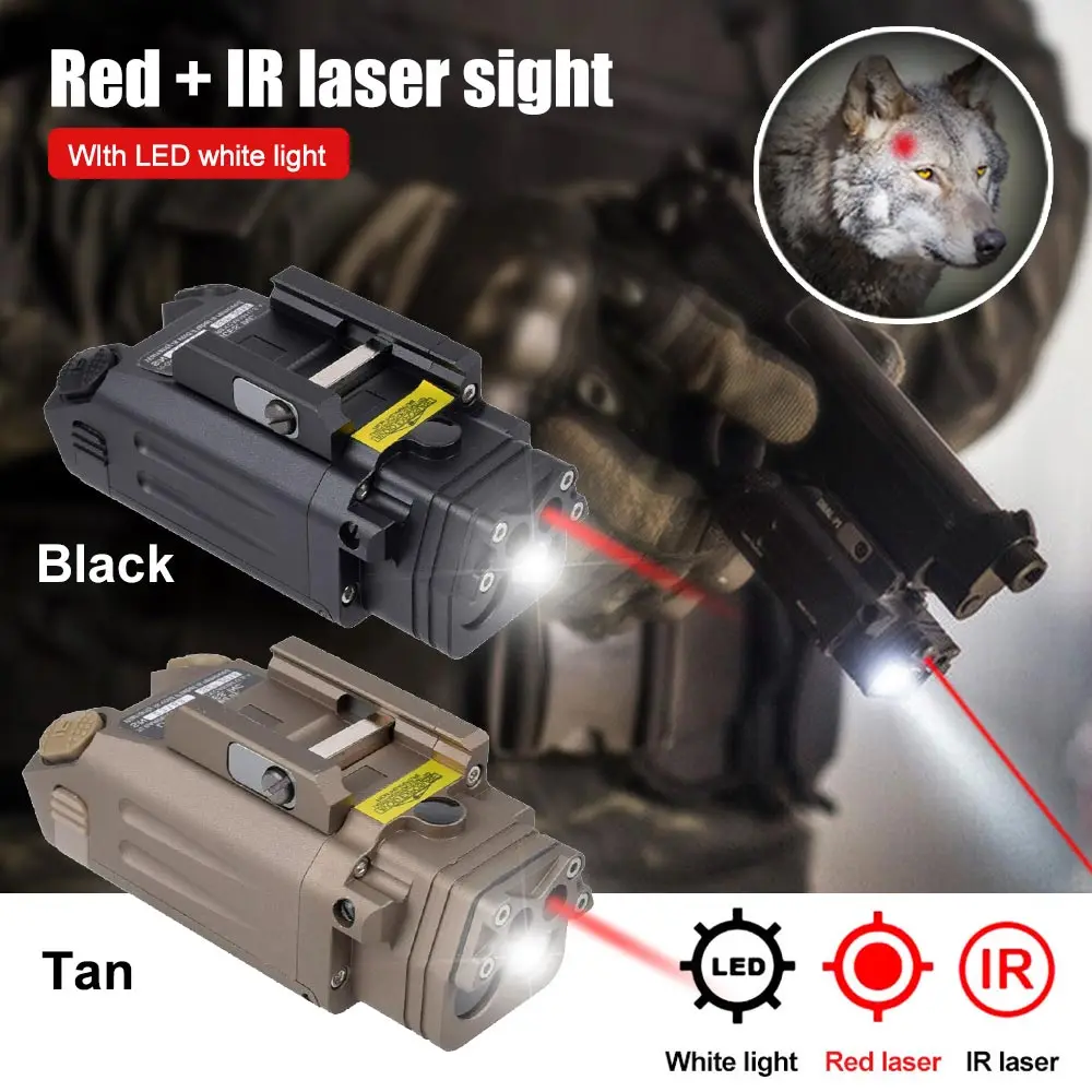 

DBAL-PL Infrared Radiation IR Red Dot Laser Sight Weapon Gun Light Airsoft Strobe Hunting Flashlight For 20mm Pistol Glock 17