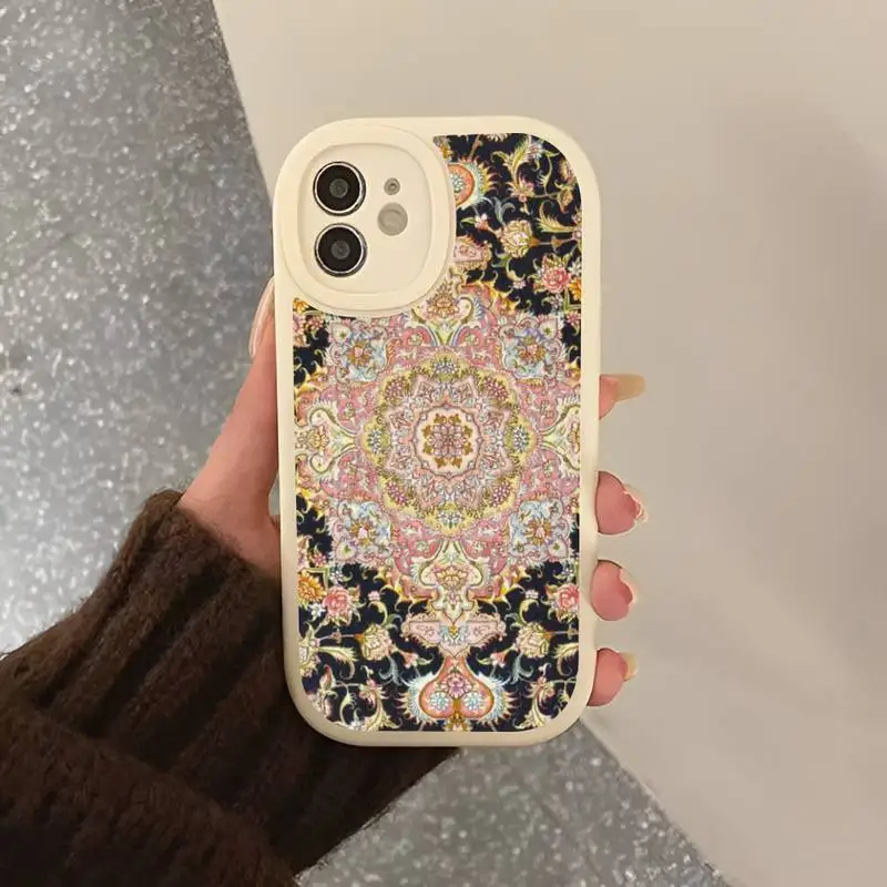 Persian carpet Floral Phone Case Hard Leather Phone Case for iPhone 13 12 Mini 11 14 Pro Max Xs X Xr 7 8 Plus 6 6s Se 2022