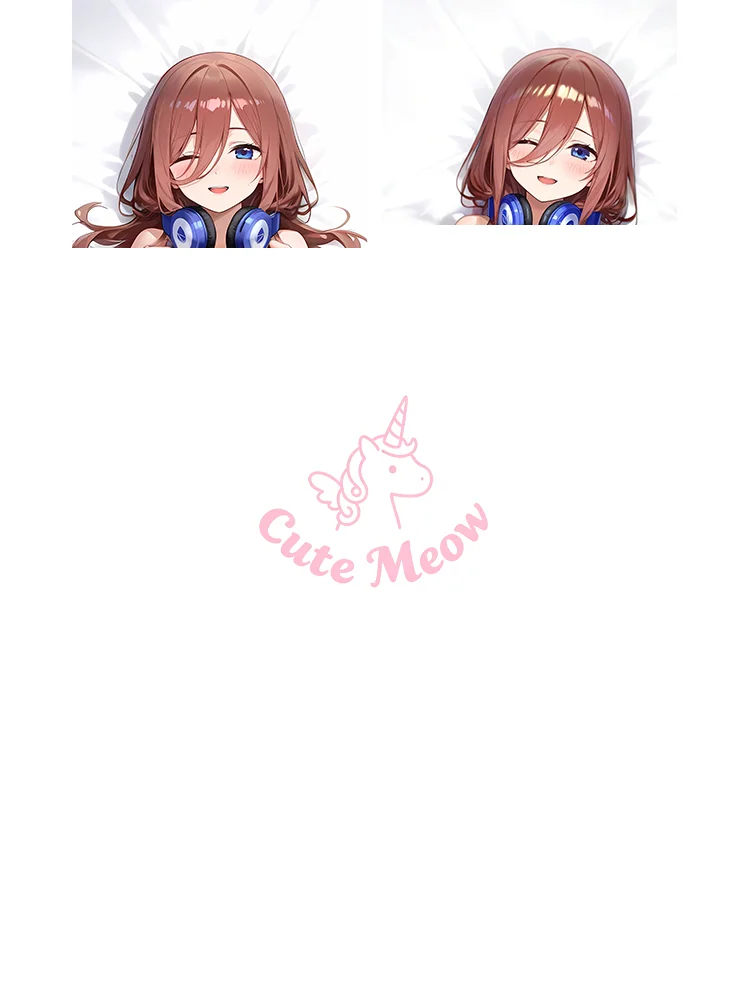 

Nakano Miku Dakimakura anime girl DIY Double-sided Print Life-size body pillows cover Adult pillowcase