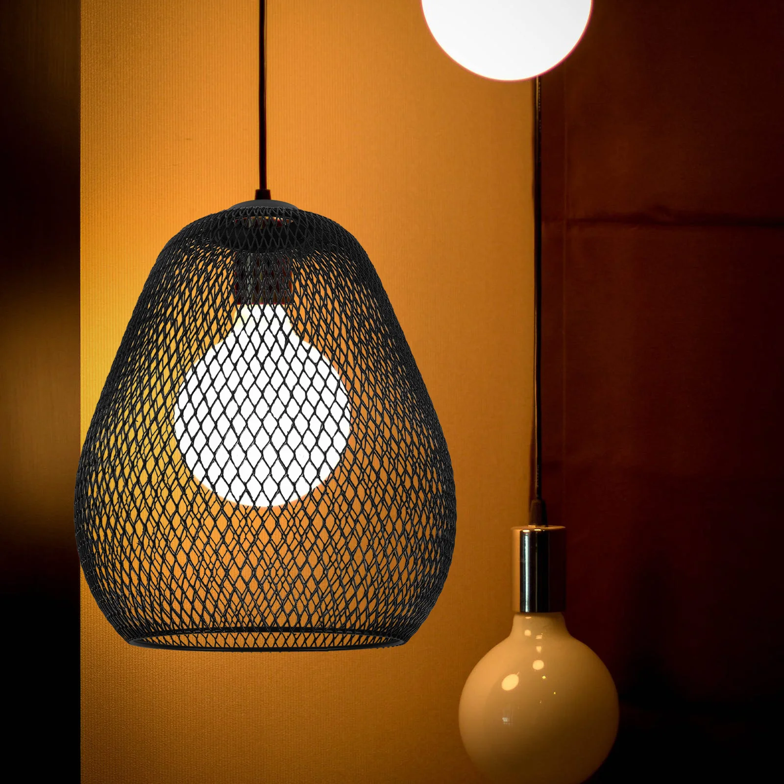 

Pear Shaped Lamp Shade Modern Metal Decorative Replacement For Pendant Chandelier Ceiling Hanging Light Cover