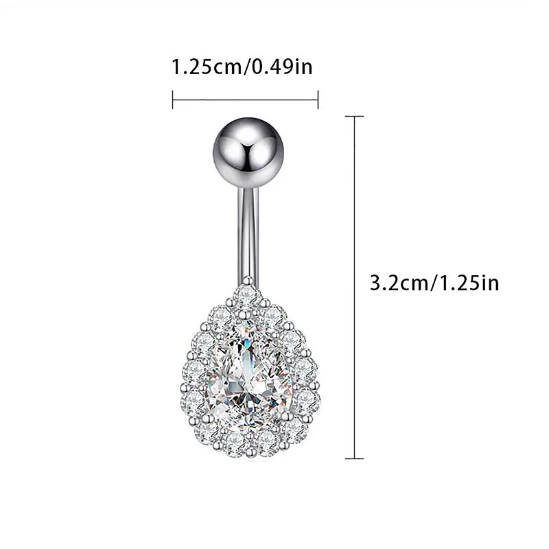 Personalized Sexy Heart Butterfly Belly Button Rings For Women Girls Crystal Zircon Belly Navel Rings Body Piercing Jewelry