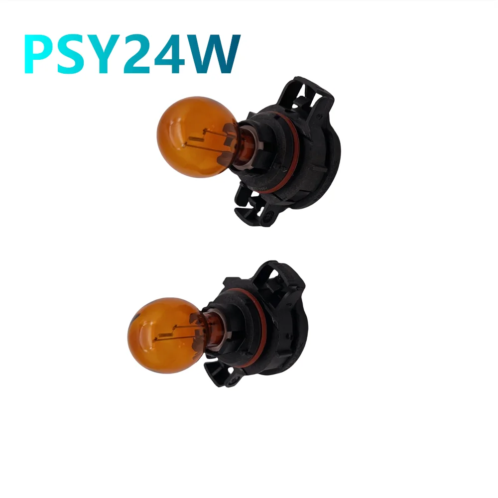 2PCS Original PG20-4 PSY24W Halogen Lamp 12V 24W Front Turn Signal Lights Amber No Error For VW Golf Passat BMW Audi