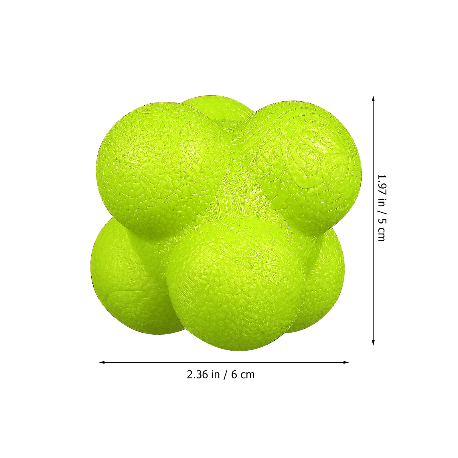 

6 Pcs Reaction Balls 7cm Green Red 1 Yellow 1 Purple High Difficulty Hexagonal Design Safe Materials Lightweight