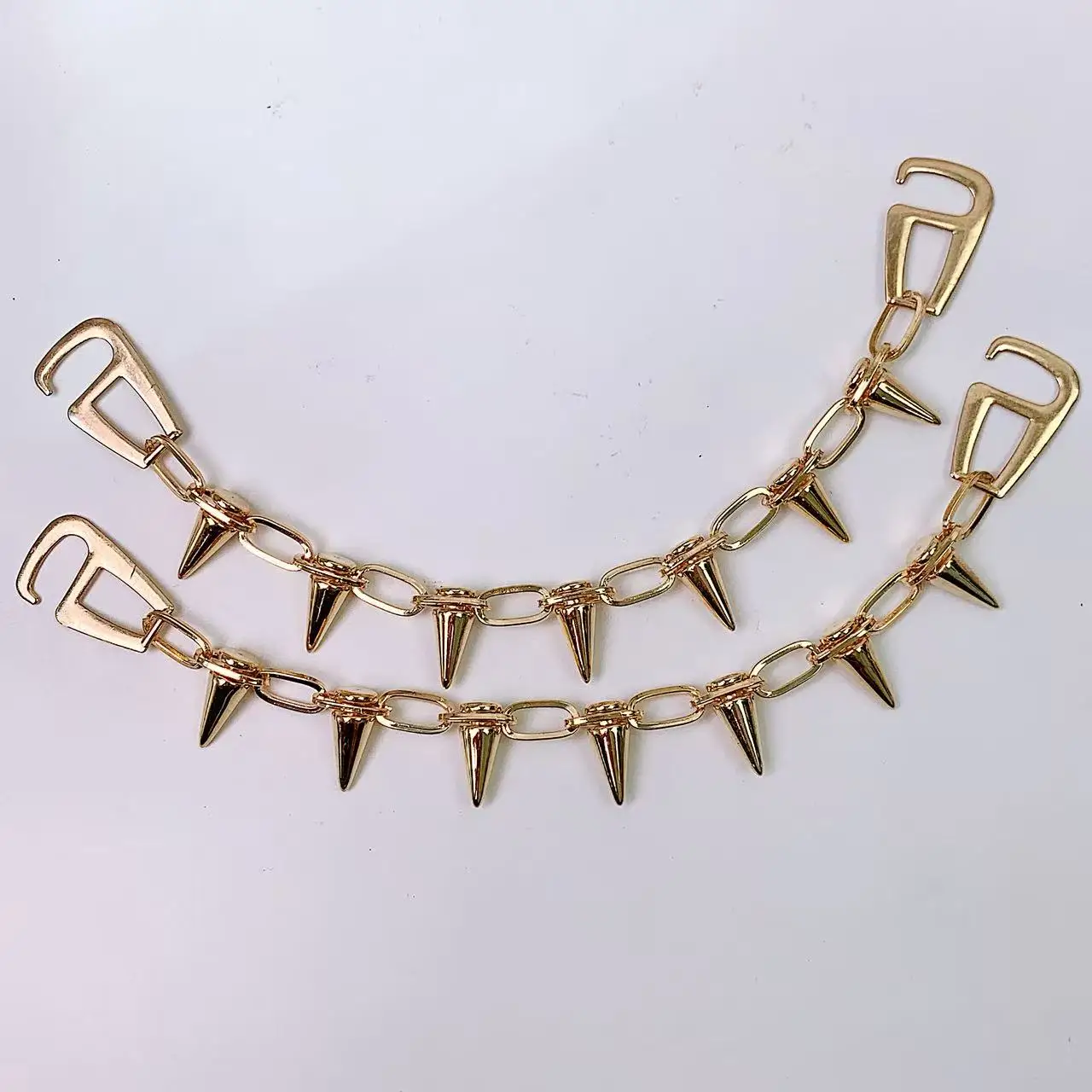 سلاسل أحذية عصرية ورائعة، زخارف أحذية تسد الأمازون الأكثر مبيعًا عبر الحدود، إكسسوارات قابلة للفصل ذاتية الصنع، مسامير معدنية، سلاسل برشام، سلسلة مضادة للذئب #6