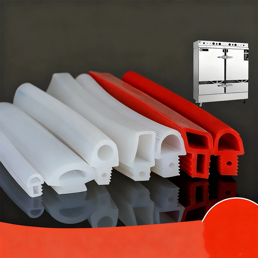 1-8M T-Shaped Sealing Strip Oven Cabinet Door High Temperature Resistant Silicone Strip Waterproof Dustproof And Anti-Collision view 5