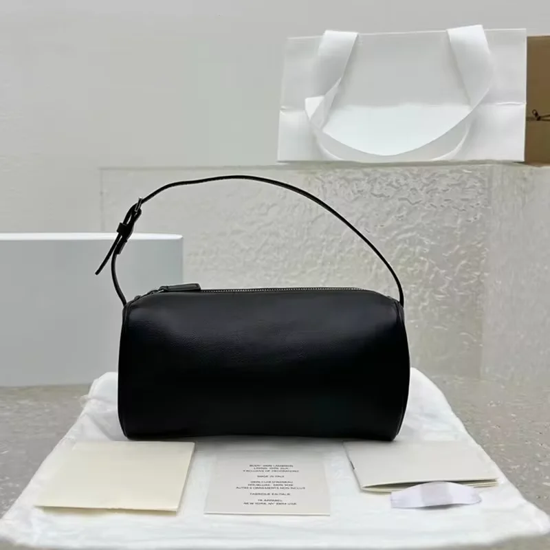 

TH RO Women's Black Mini Sheepskin Leather Material Small Square Bag Women's Top Quality Handbag Pen Bag