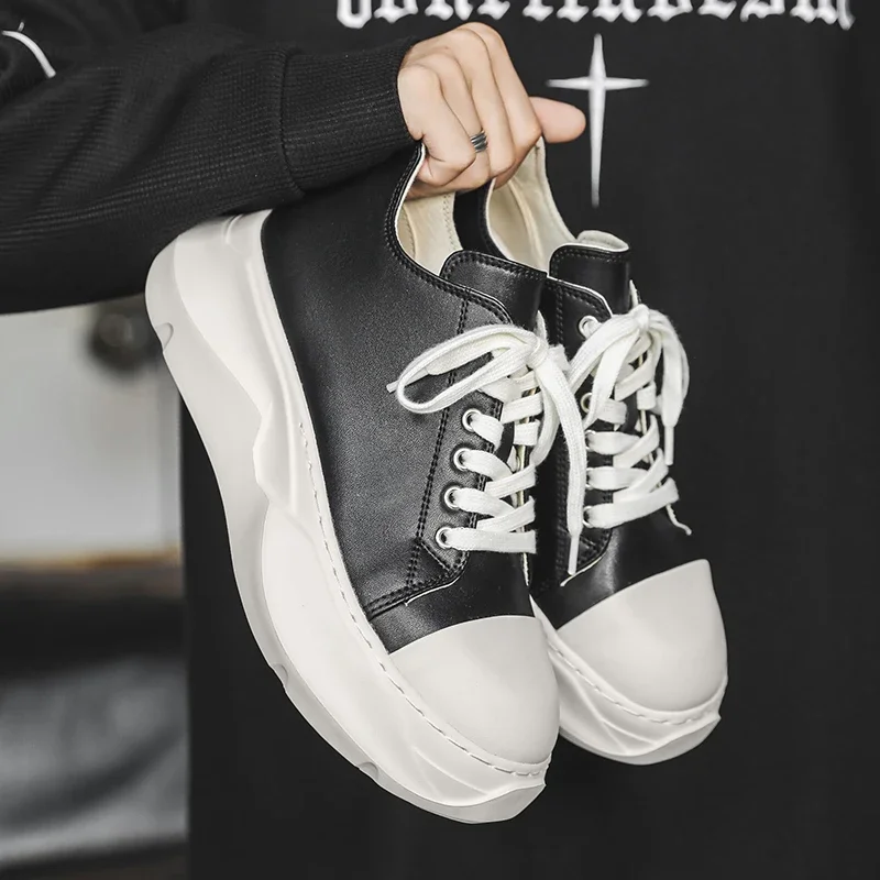 Sneaker da donna alta stivaletto nero di qualità scarpa da uomo di marca moda casual cerniera piattaforma in metallo tela scarpa da strada da uomo