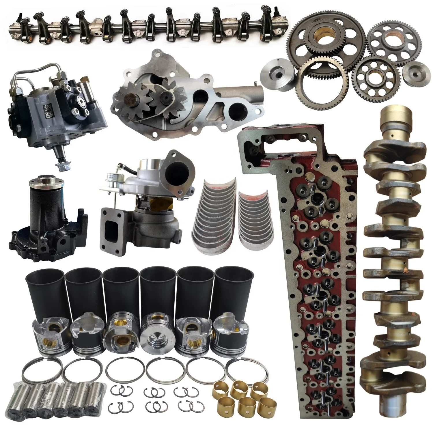 For Hino Engine Repair Parts Set J05E Cylinder Liner Piston Kit S1146-73210 Piston Set S130A-E0100 Piston Ring S1304-E0030