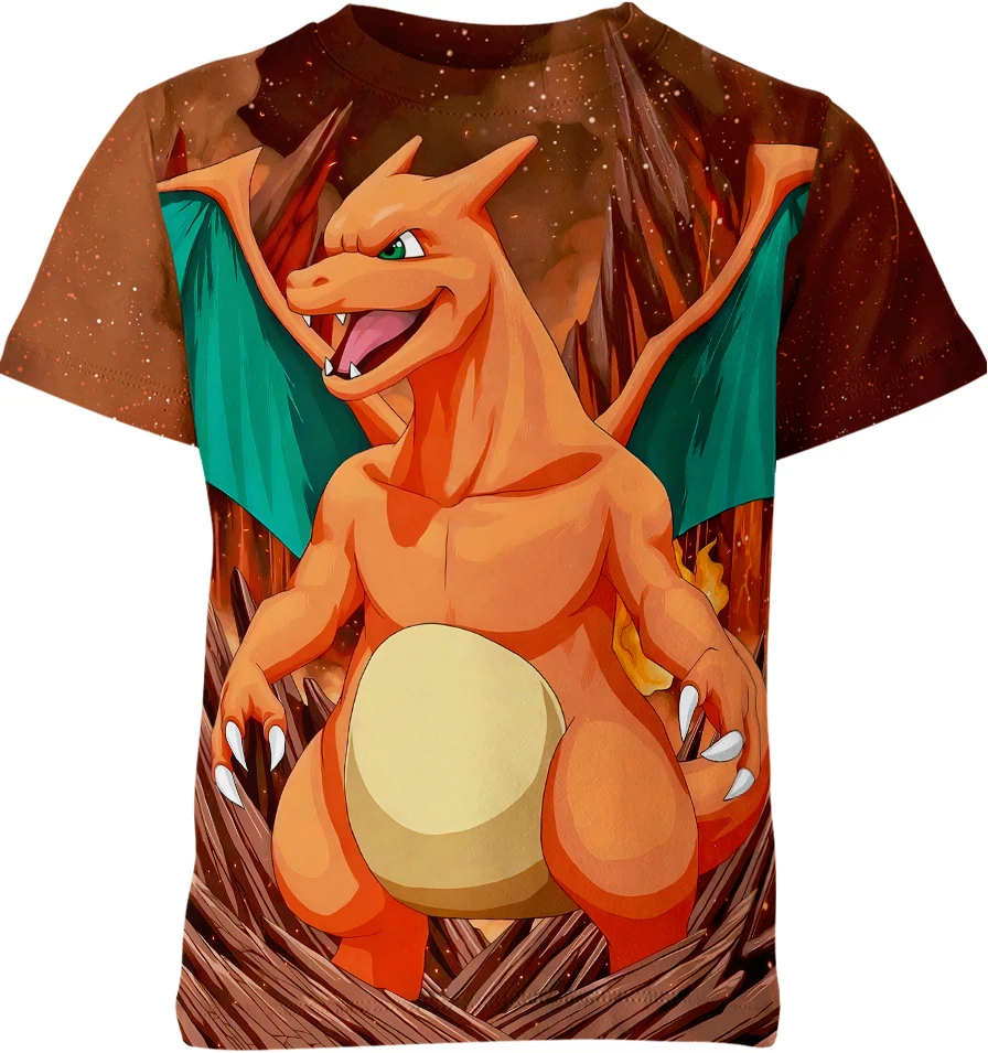 2024 estate nuova serie Pokemon stampata in 3D ragazzi ragazze cartone animato girocollo ventilare t-shirt festa per bambini Costume Cosplay