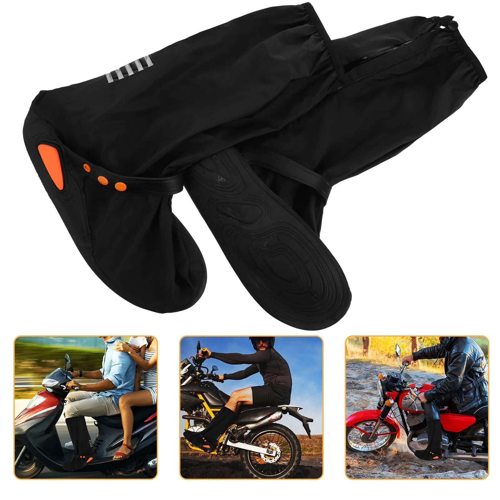 

1Pair Thickened Waterproof Shoe Covers Anti Slip Boot Covers Rain Snow Protection Outdoor Walking Cycling Riding Size Xl