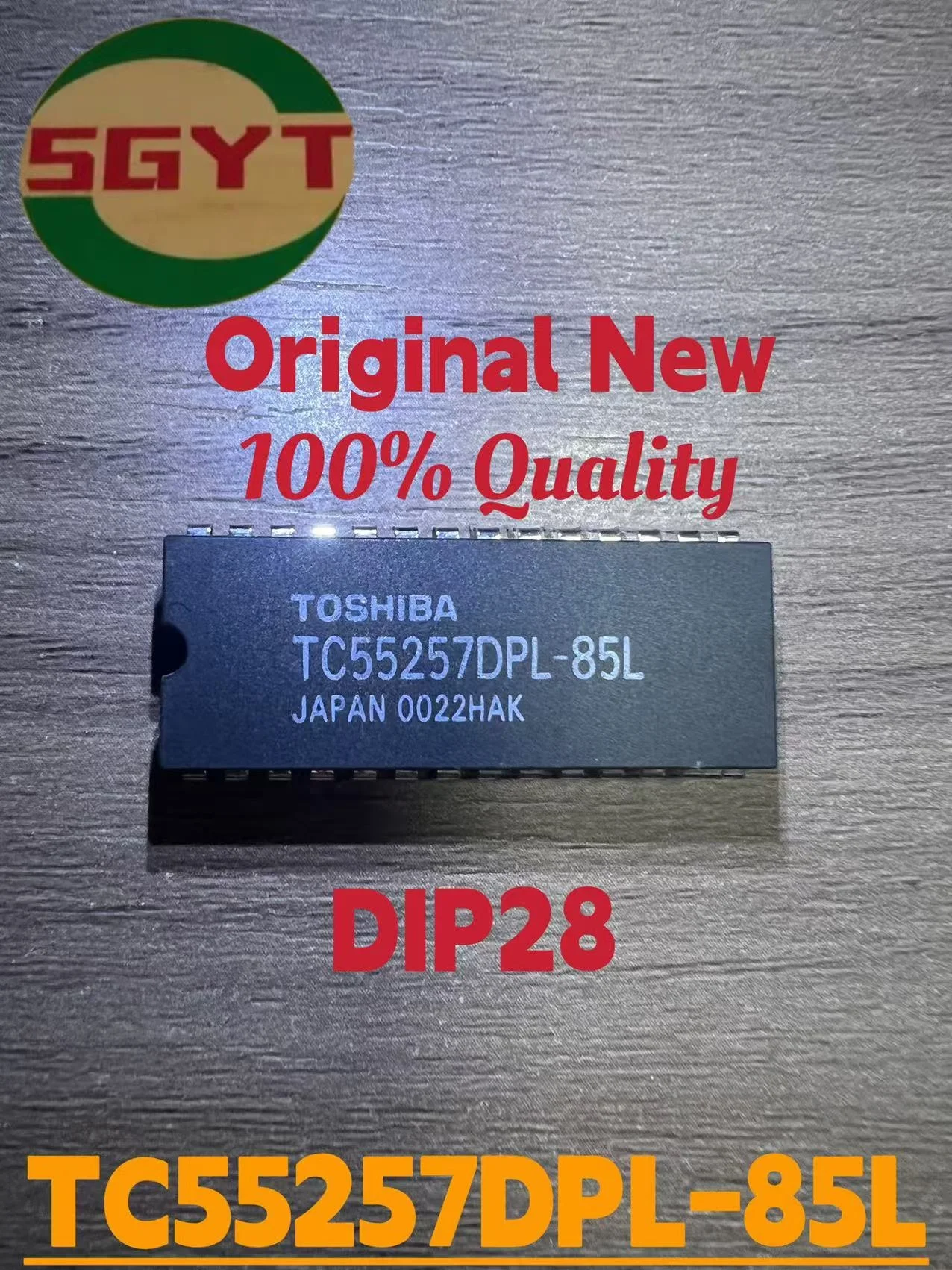 5PCS IC imported original spot TC55257DPL-85L 32,768-WORD BY 8-BIT STATIC RAM Standard SRAM, 32KX8, 85ns, CMOS, PDIP28