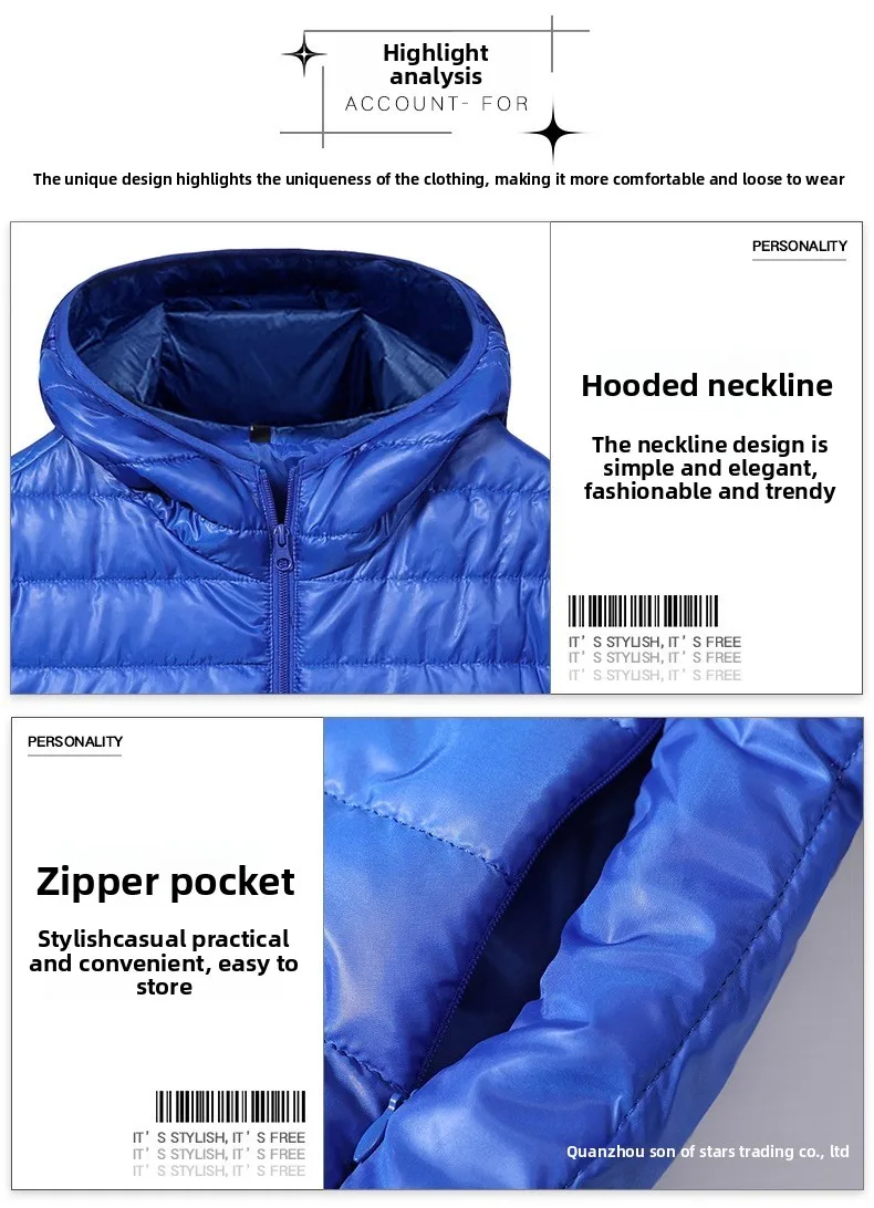 2025 مقنعين سترة قطن الرجال الشتاء بلون سترة الاتجاه عارضة جديدة الدافئة سترة قطن أعلى منتصف العمر