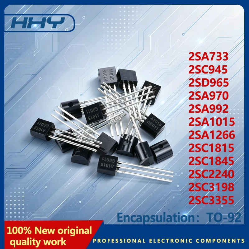 50PCS 2SA1015 2SA1266 2SA733 TO-92 2SC1815 2SC3198 2SC3355 2SC945 2SD965 2SA970 2SC2240 2SA992 2SC1845 Transistors A1015 A1266