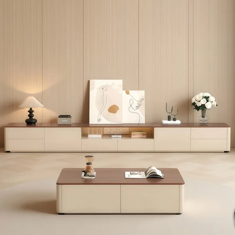 Minimalist TV Stand with Cable Management TV Cabinet Wood Look Entryway Hallway Home Office Easy Assembly Entryway mueble de TV