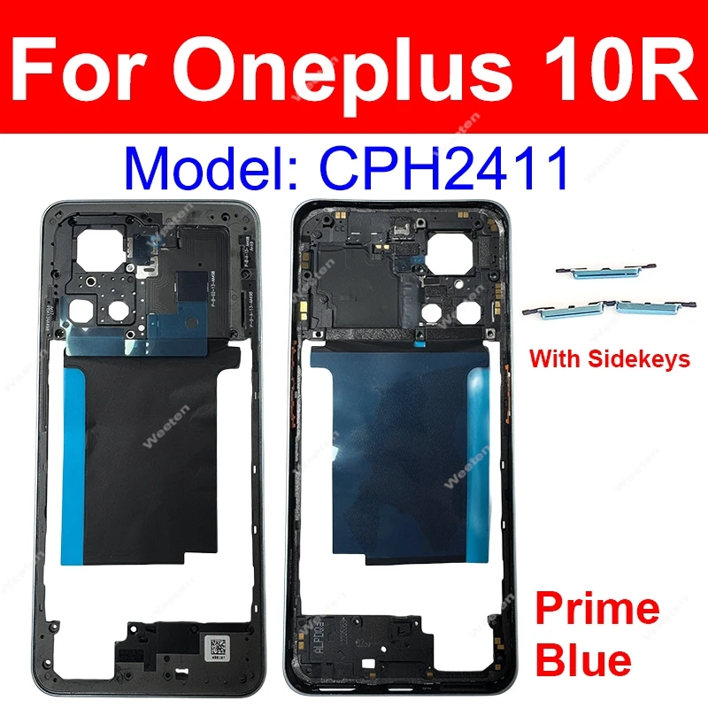 For OnePlus Oneplus 1+ 10 Pro 10Pro 10R 10T Middle Frame Housing Front Frame Middle Housing with/without Side Button Chassis