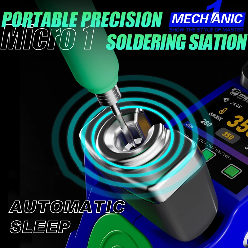 Stazione di saldatura MECCANICA Compatibile con punta per saldatore originale 210/245/115 Maniglia di controllo della temperatura Stazione di rilavorazione di saldatura