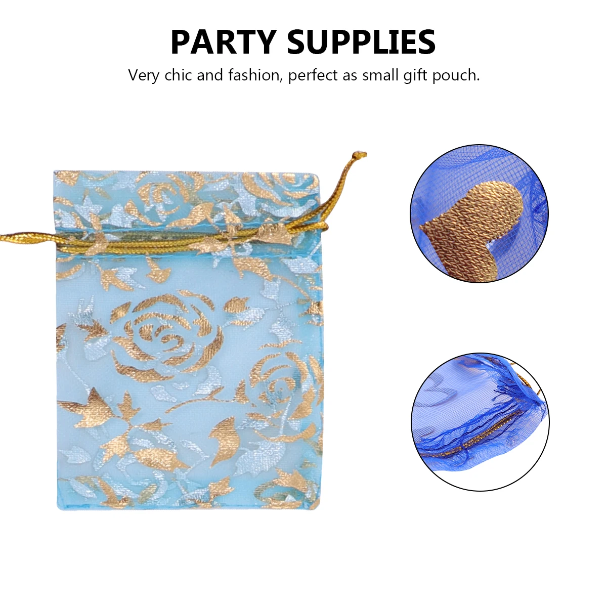 

100pcs Heart Pattern Gauze Bag Stretchy Neckline Drawstring Mini Bags Party Supplies C y Jewelry Storage