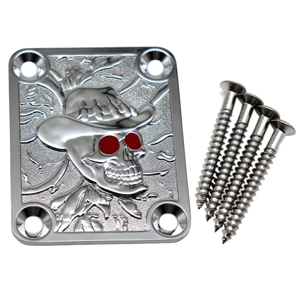 1Set Gitarren-Halsplatte mit Schrauben, quadratisch, für ST TL Gitarre, Jazz Bass, Ersatz-Gitarrenzubehör, 7 Farben – Detail 5