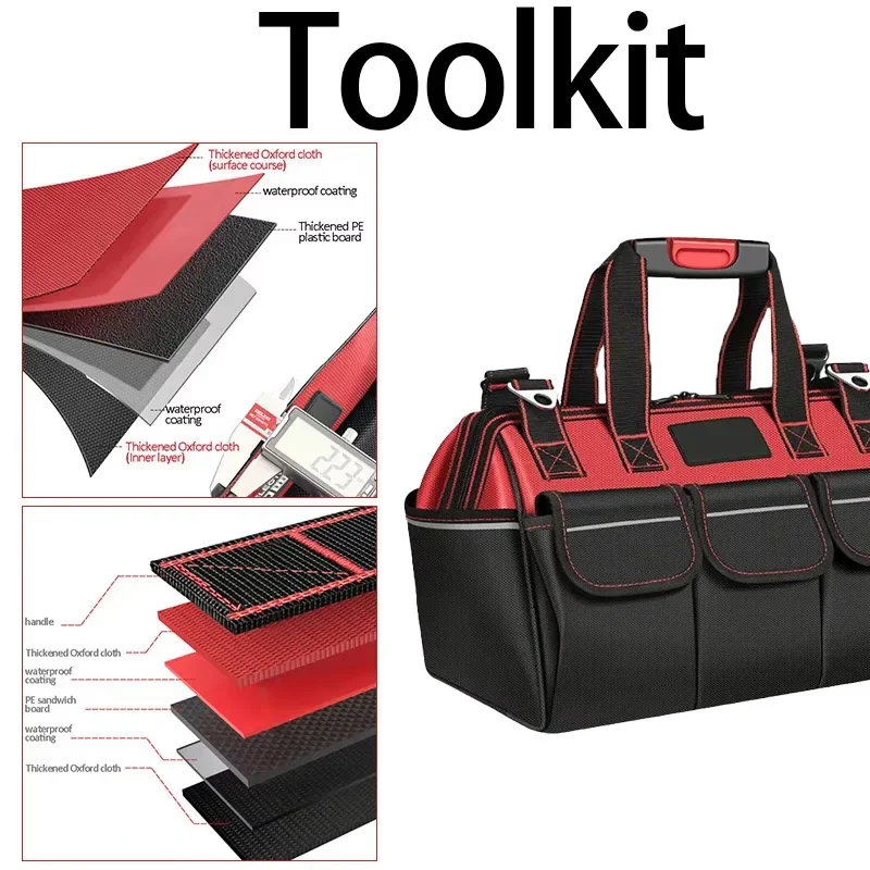 Inserti funzionali Robusto tessuto Oxford Chiodi in acciaio impermeabili Aumenta lo spazio Capacità portante Kit di strumenti durevoli Addensato