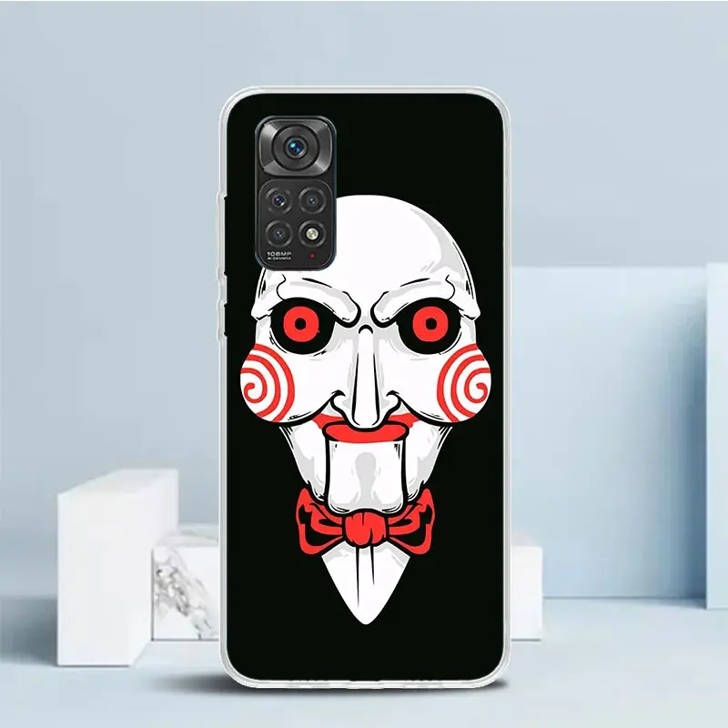 The Jigsaw Killer Horror Phone Case For Xiaomi Redmi Note 13 12S 12 11S 11 11T 11E Pro Plus 10S 10 9S 9 8T 8 7 + Soft TPU Back C